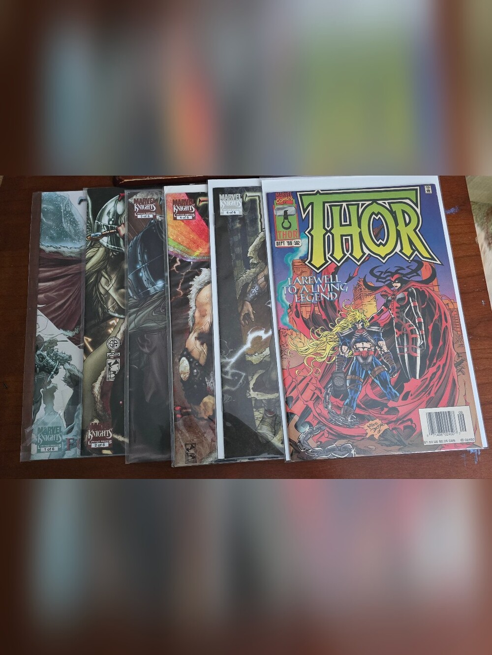 Marvel Thor Comic Book Lot - Thor: For Asgard #1-4, 6 and Thor #502. 6 Comics